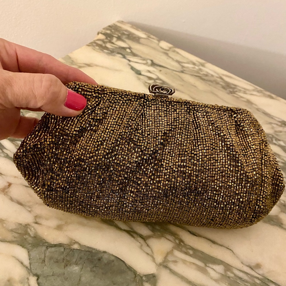 Beaded evening clutch